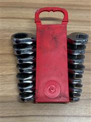 7-PC. Metric Stubby Ratcheting Wrench Set - 12-PT.